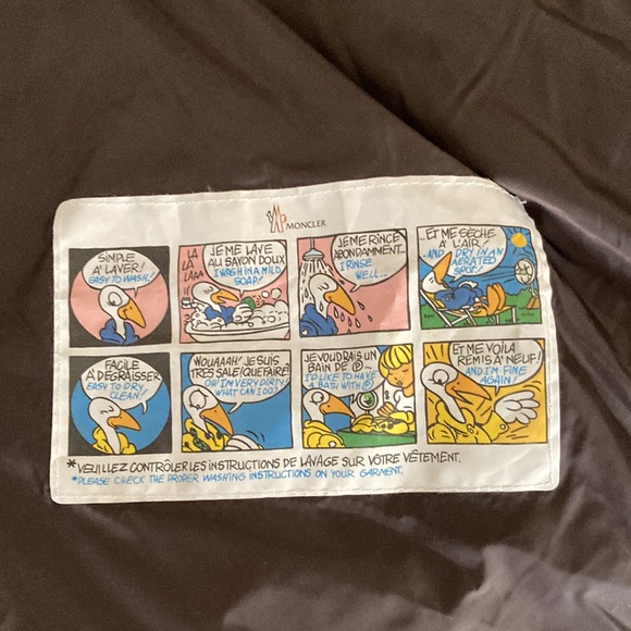 Moncler Women Flammette Down Puffer Long Jacket Hood Dark Gray size 4/ LRG  NWOT - Picture 17 of 17